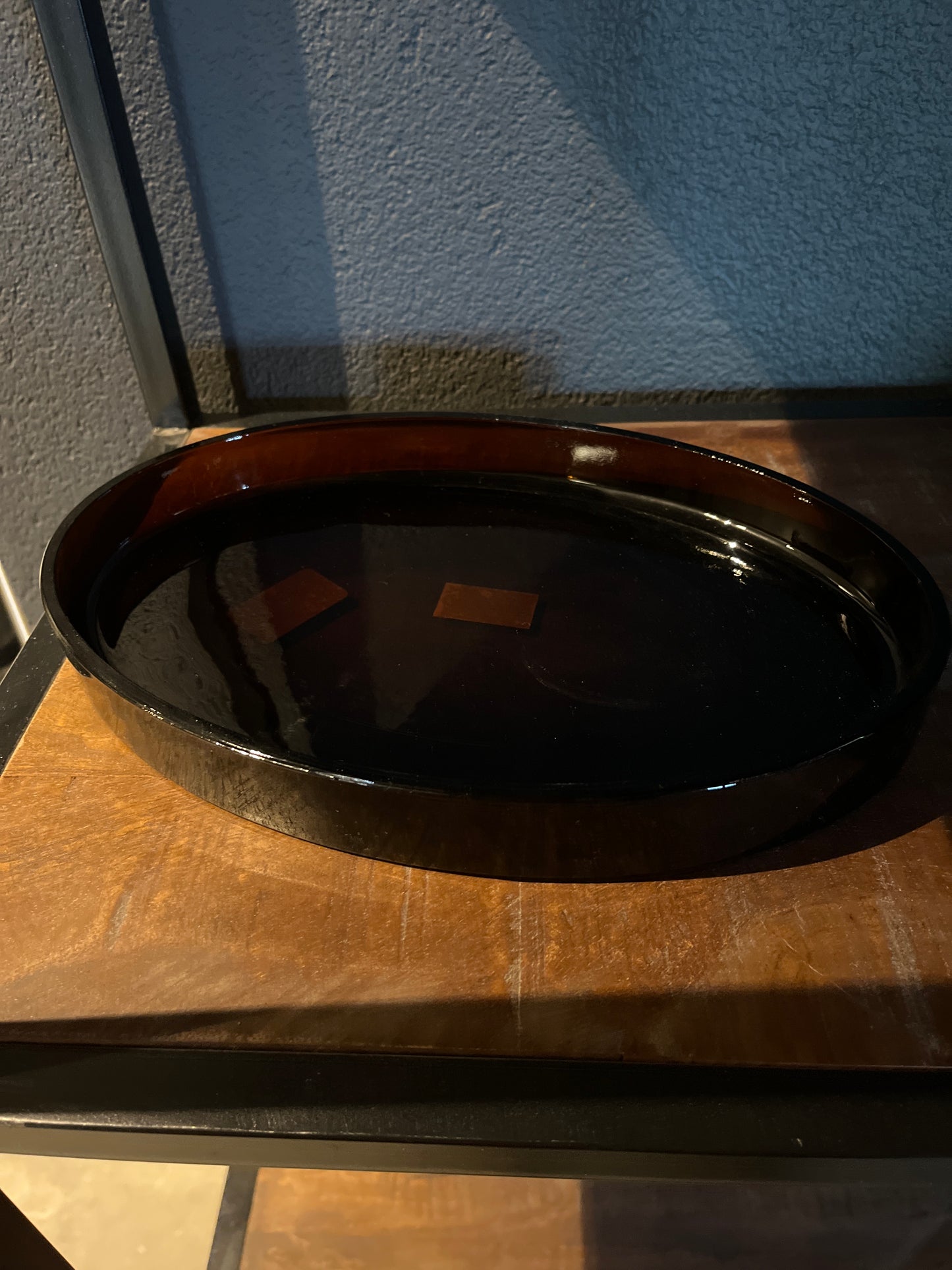Schaal ovaal bruin glas | Bloomingville