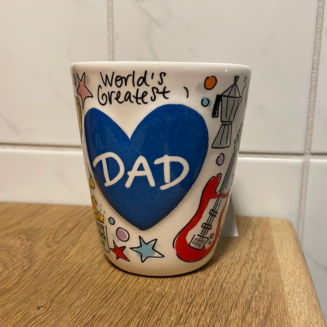 Dad:Mug 3D heart | Blond Amsterdam
