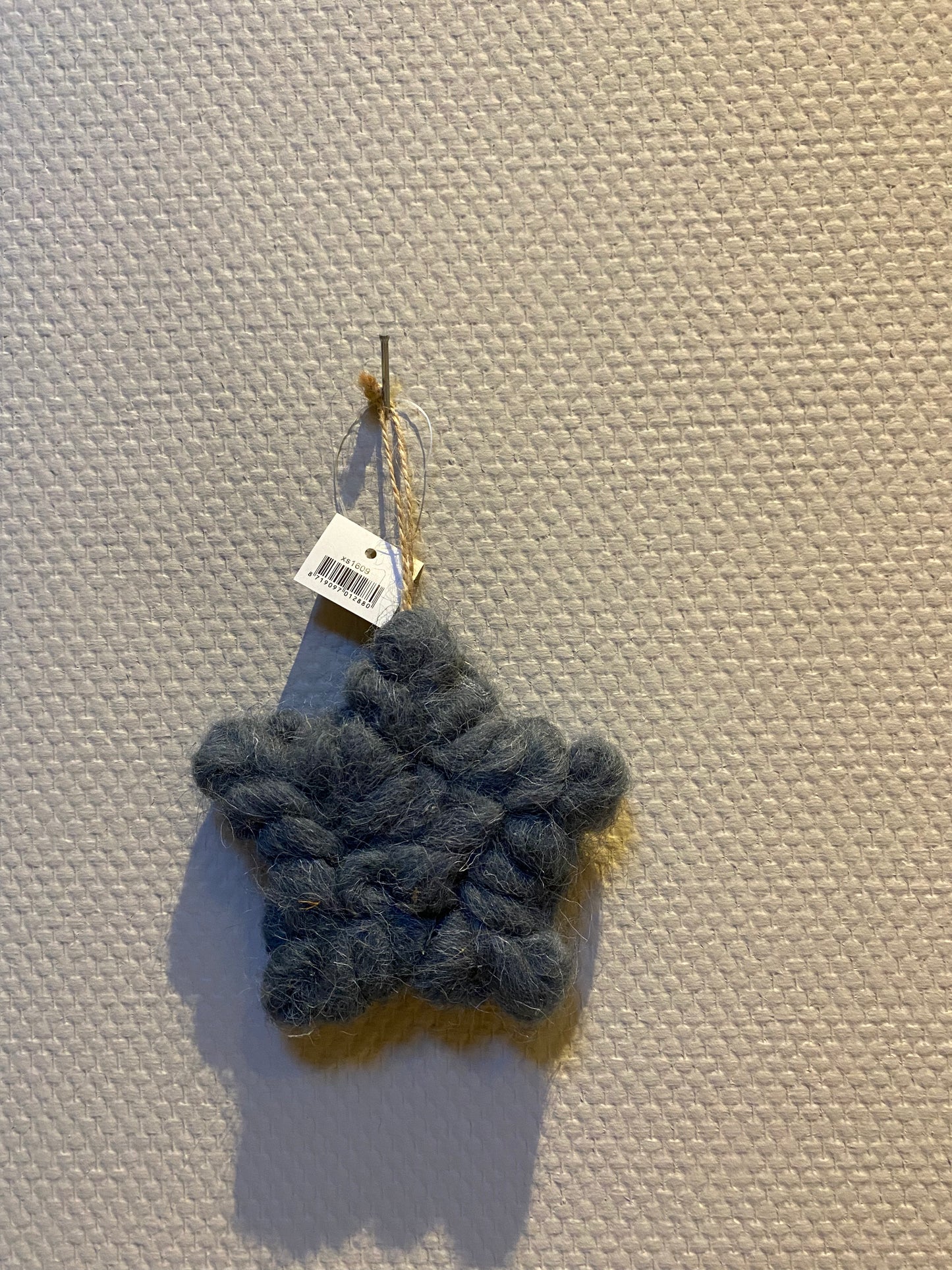 Wollen kersthanger ster
