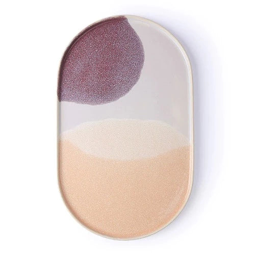 Gallery ceramics oval dinner plate pink lilac | Hkliving