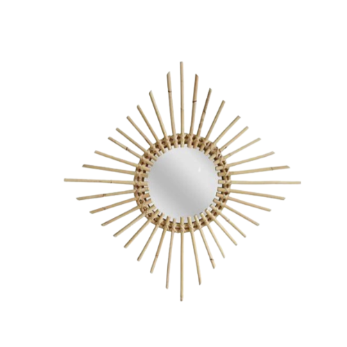 Hangspiegel Rattan | Wonen 35