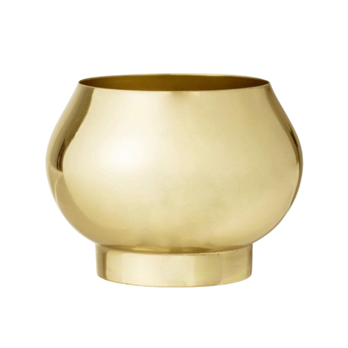 Bloempot in metaal goud | Bloomingville