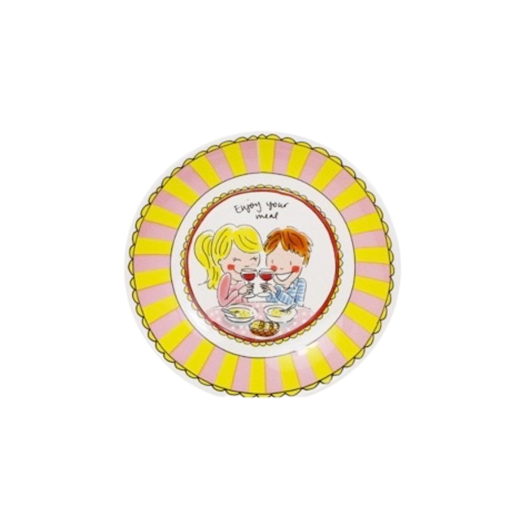 Soup plate 23 cm stripe | Blond Amsterdam