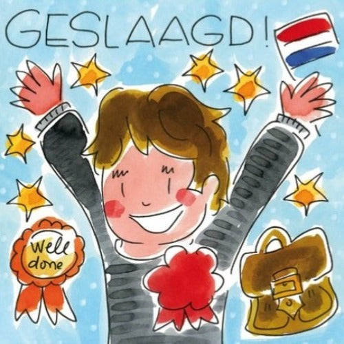 Wenskaart geslaagd | Blond amsterdam