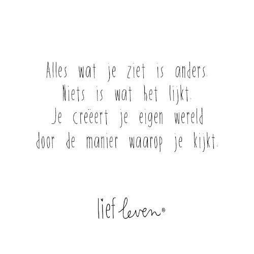 Wenskaart alles wat je ziet is anders | Lief leven