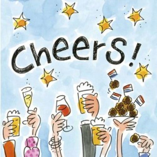 Wenskaart cheers blue | Blond amsterdam