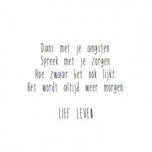 Wenskaart dans met jouw angsten | Lief leven