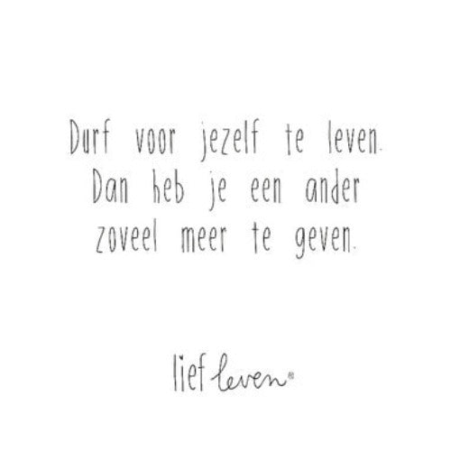 Wenskaart durf voor jezelf te leven | Lief leven