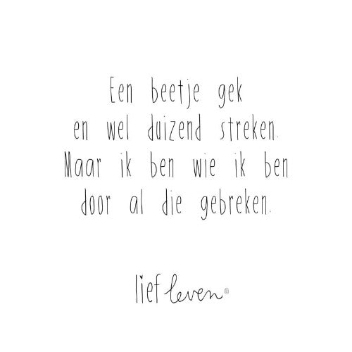 Wenskaart een beetje gek | Lief leven