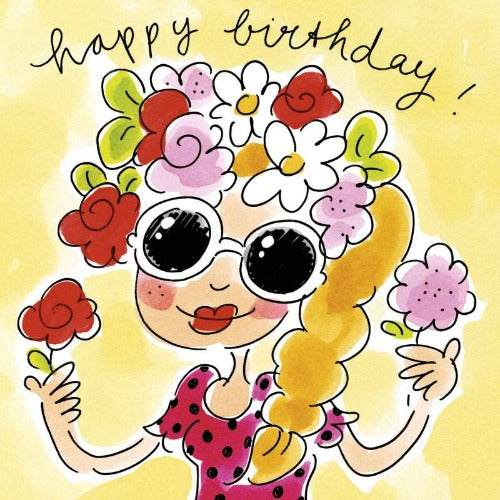 Wenskaart happy birthday meisje | Blond amsterdam