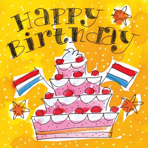 Wenskaart happy birthday | Blond amsterdam