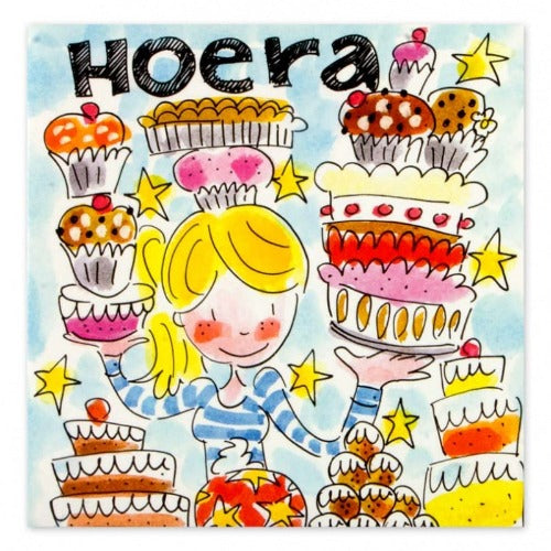 Wenskaart hoera | Blond amsterdam