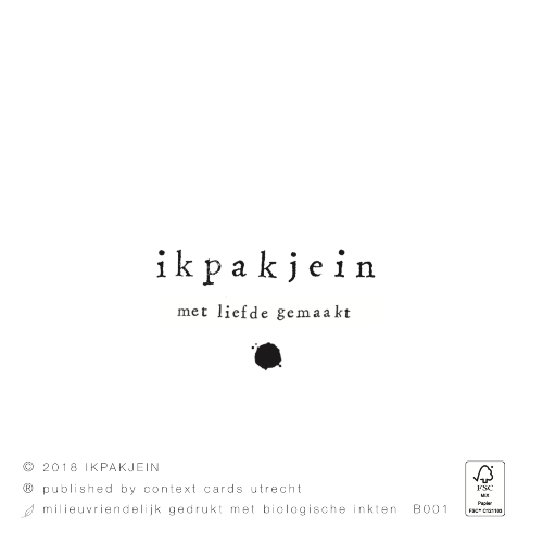 Wenskaart liefde | Ik pak je in