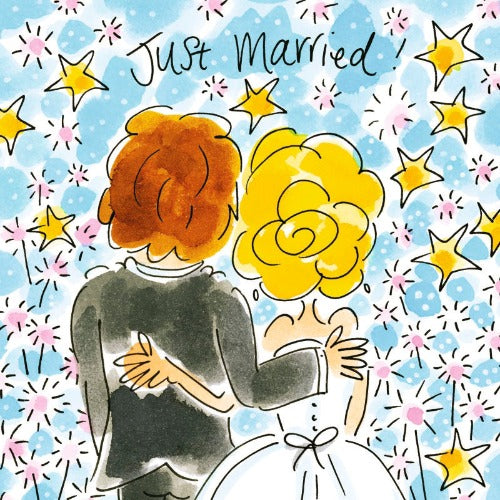 Wenskaart just married | Blond amsterdam