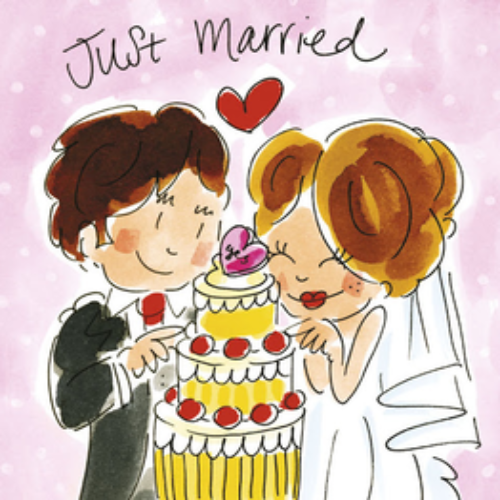 Wenskaart just married | Blond amsterdam