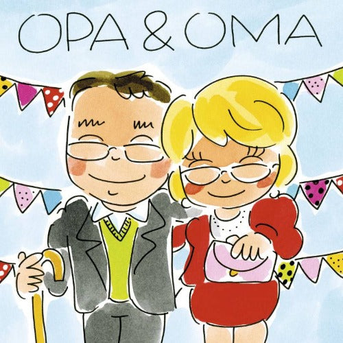 Wenskaart opa en oma | Blond amsterdam