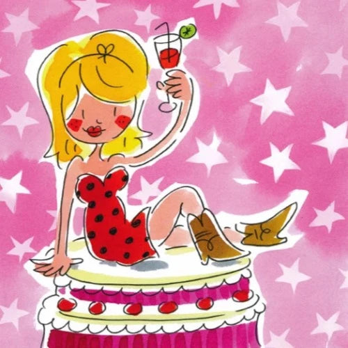 Wenskaart taart feestje | Blond amsterdam