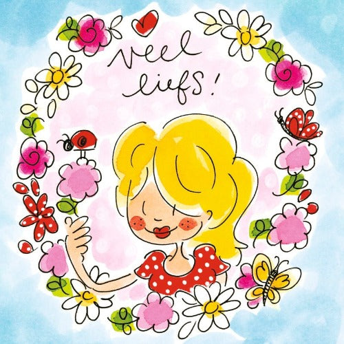 Wenskaart veel liefs | Blond amsterdam