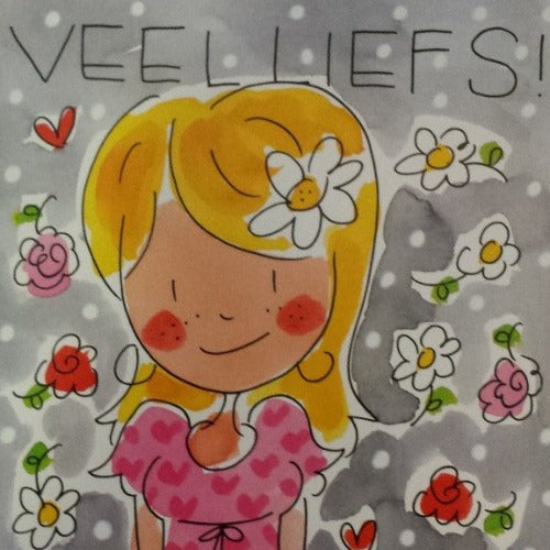 Wenskaart veel liefs | Blond amsterdam