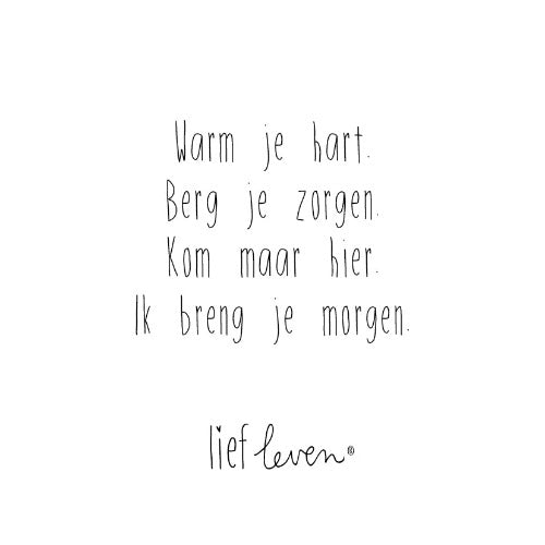 Wenskaart warm je hart | Lief leven