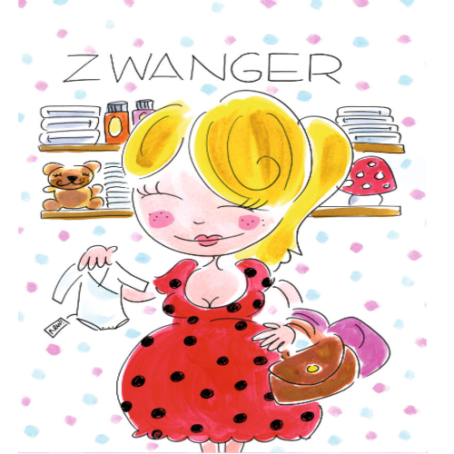 Wenskaart A4 zwanger | Blond amsterdam