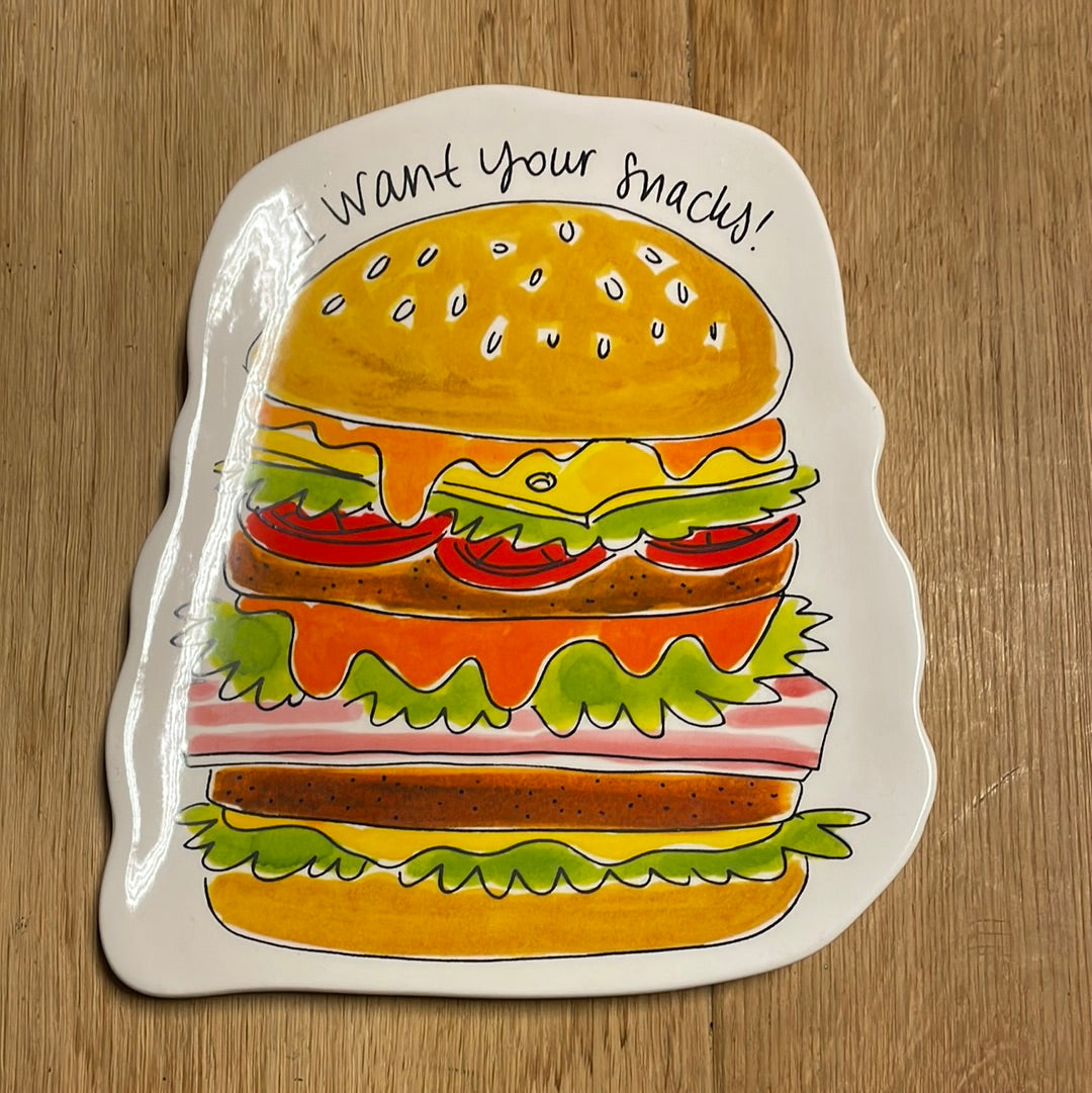 Snack 3D plate hamburger | Blond amsterdam