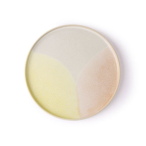Gallery ceramics round side plate pink yellow | Hkliving
