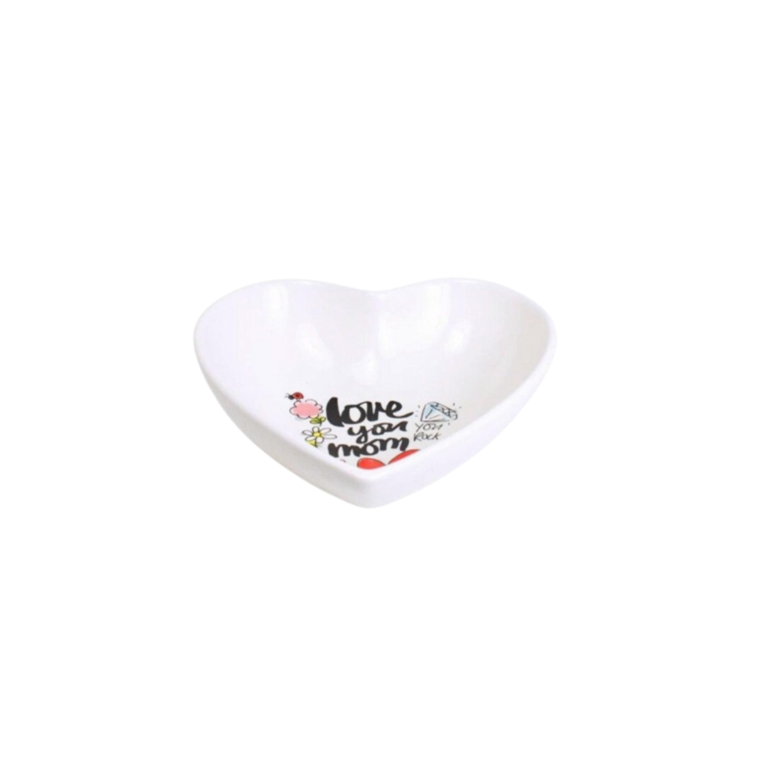 Heart bowl 16,5 cm love you mom | Blond Amsterdam