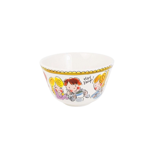 Bowl 14 cm red text | Blond Amsterdam