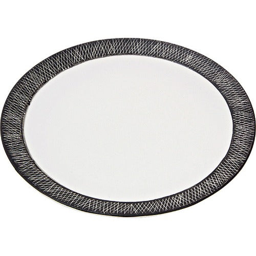 Plate carol ceramic black white | Liv interior