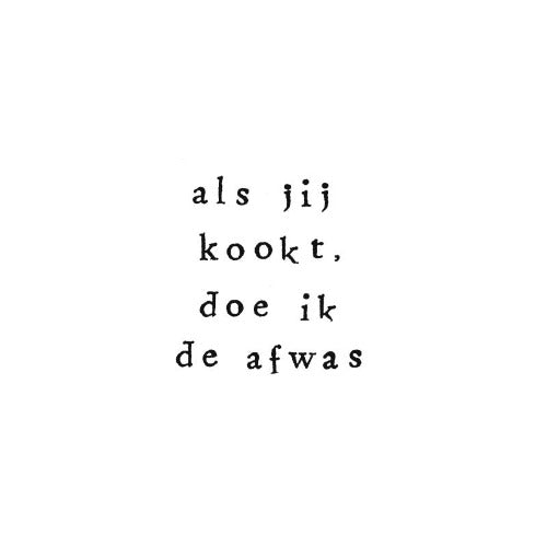 Wenskaart als jij kookt doe ik de afwas | Ik pak je in